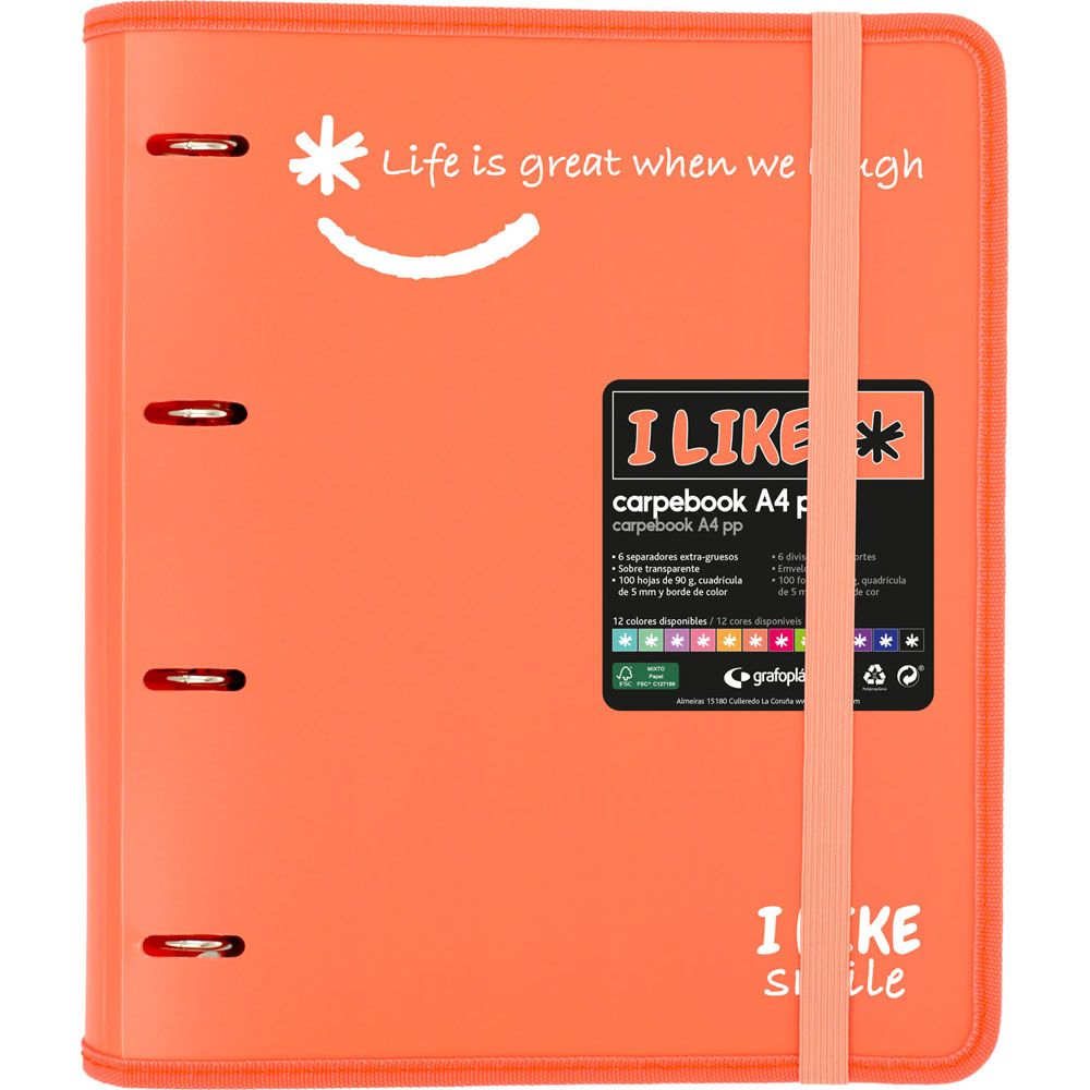 88101884-CARPEBOOK PP A4 LIKE CORAL carpebook pp like smile coral